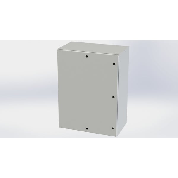 Saginaw Control & Engineering 1/4 Turn Latch Electrical Enclosures, 48 in H, 20 in D, 36 in W, NEMA 3R, 4, 12, 13, Carbon Steel SCE-48EL3620LPLG - main